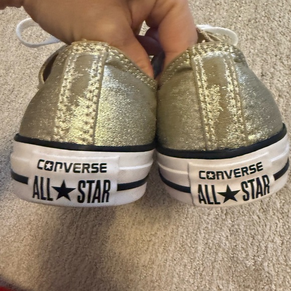 Converse Gold Metallic Low-Top Women’s Sneakers Size 11 Pre-Owned - Picture 6 of 15